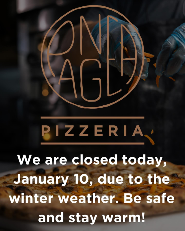 We are closed today due to the weather. Expecting to open tomorrow for regular hours!