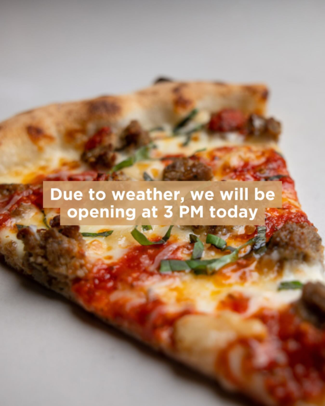 All of our locations will be closed for lunch service, but we will open at 3:00 PM for dinner! The safety of our customers and team is the most important thing.