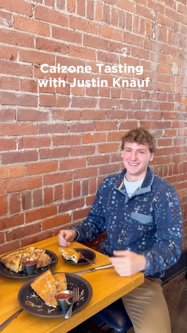 justinknauf06 stopped by on his way to support his fellow usiedu athletes at the ovcsports tournament this weekend in downtownevansvilleindiana!We settled the fried versus baked calzone debate — and everyone was surprised by his favorite. 👀Stop in the weekend and let us know which one you love!p.s. you can’t go wrong with either 🙃